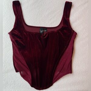 Velvet Corset Top